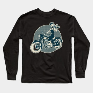 Vintage Japan Motorcycle Rider Long Sleeve T-Shirt